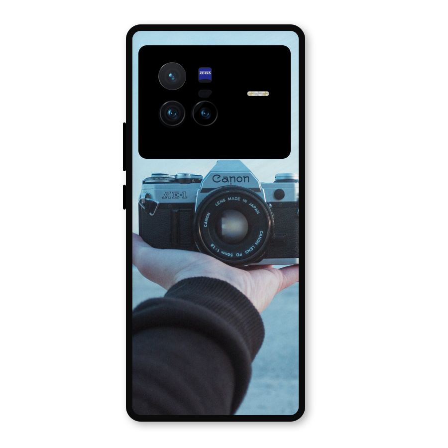 Camera in Hand Metal Back Case for Vivo X80