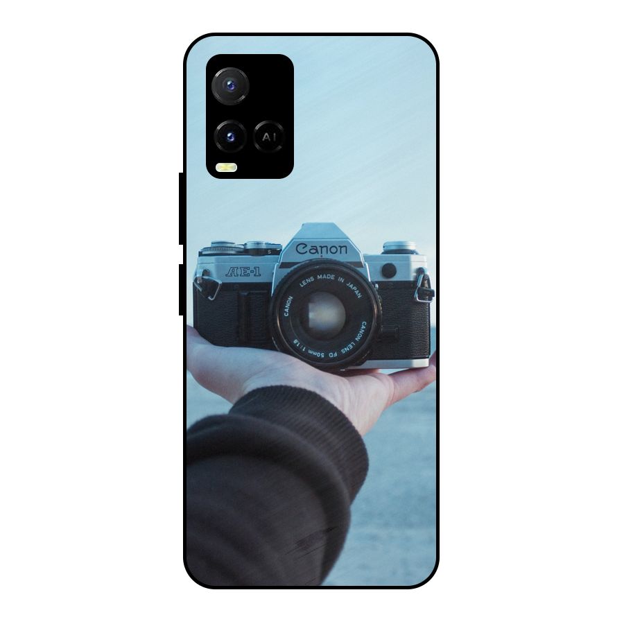 Camera in Hand Metal Back Case for Vivo Y21T