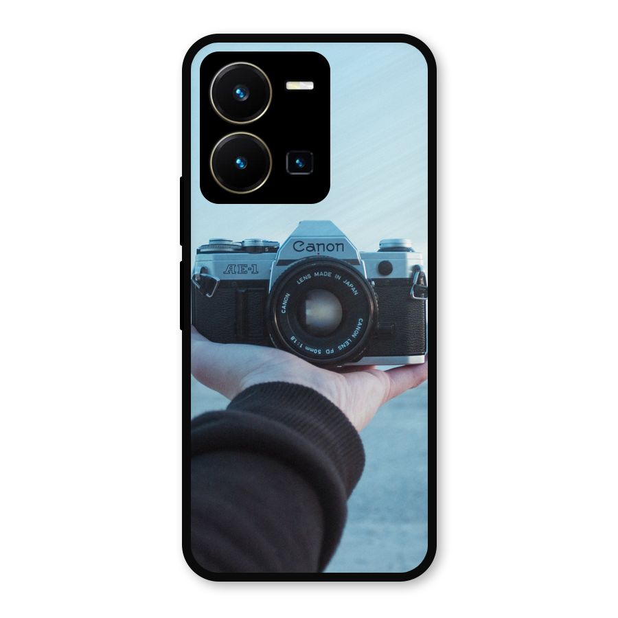 Camera in Hand Metal Back Case for Vivo Y35