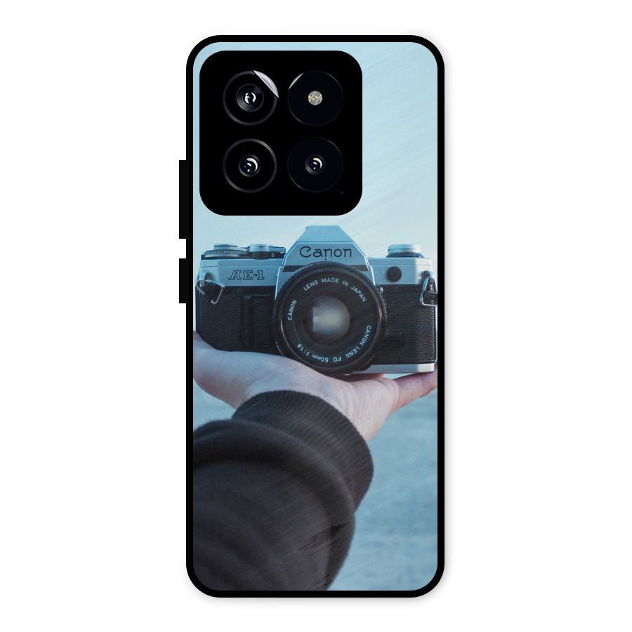 Camera in Hand Metal Back Case for Xiaomi 14