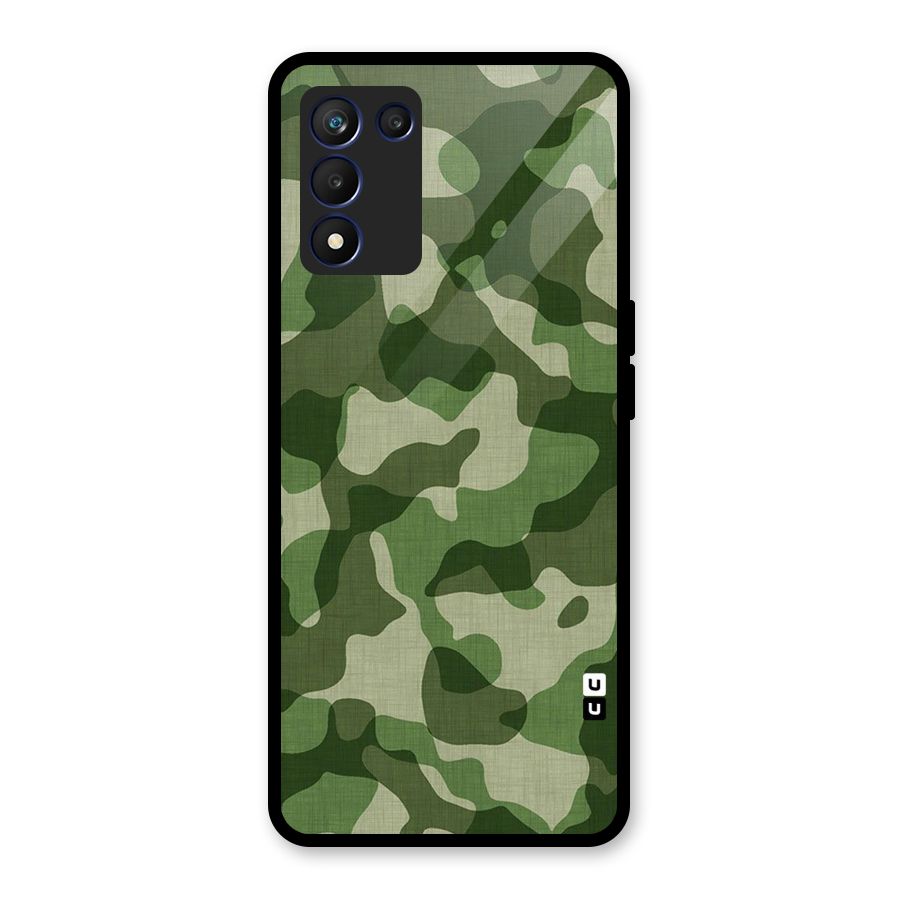 Camouflage Pattern Art Glass Back Case for Realme 9 5G Speed