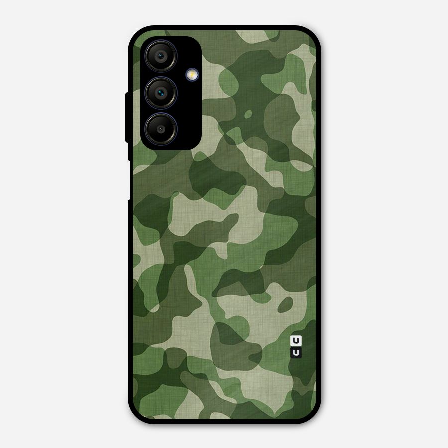 Camouflage Pattern Art Metal Back Case for Galaxy A15 5G