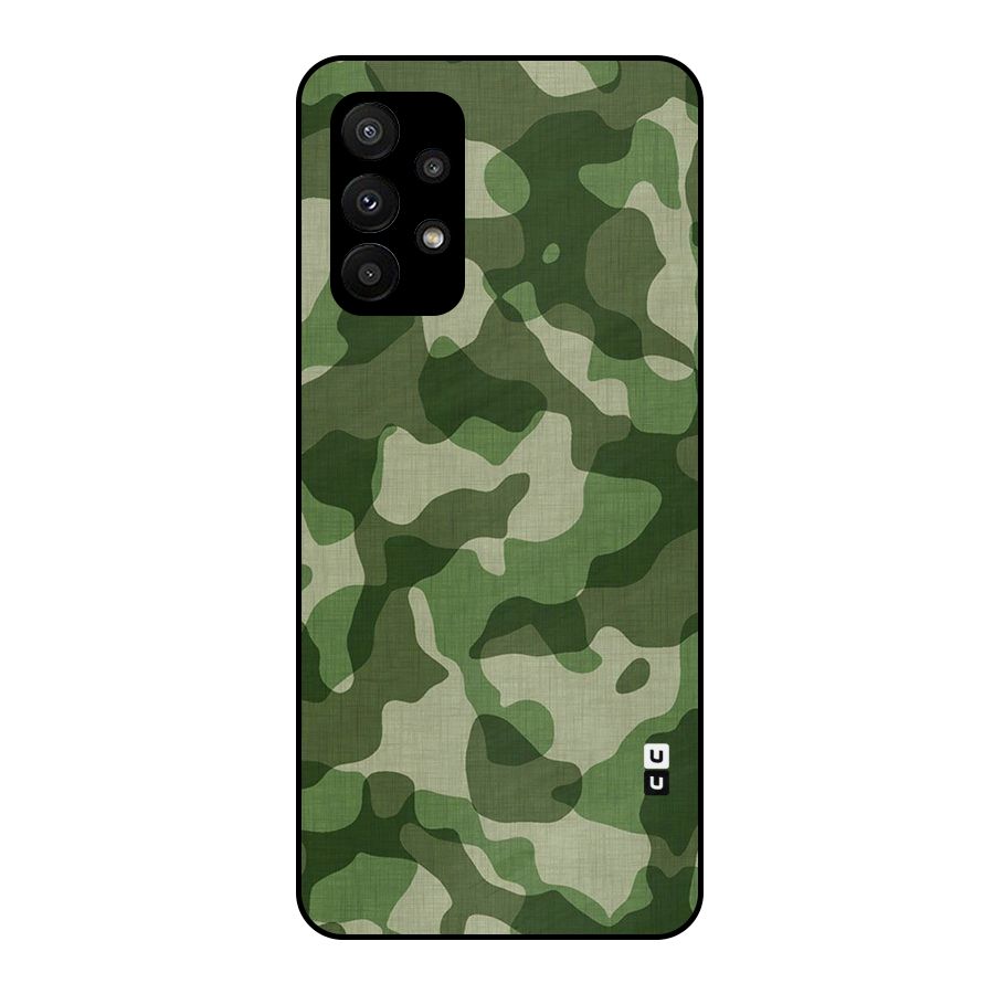 Camouflage Pattern Art Metal Back Case for Galaxy A23