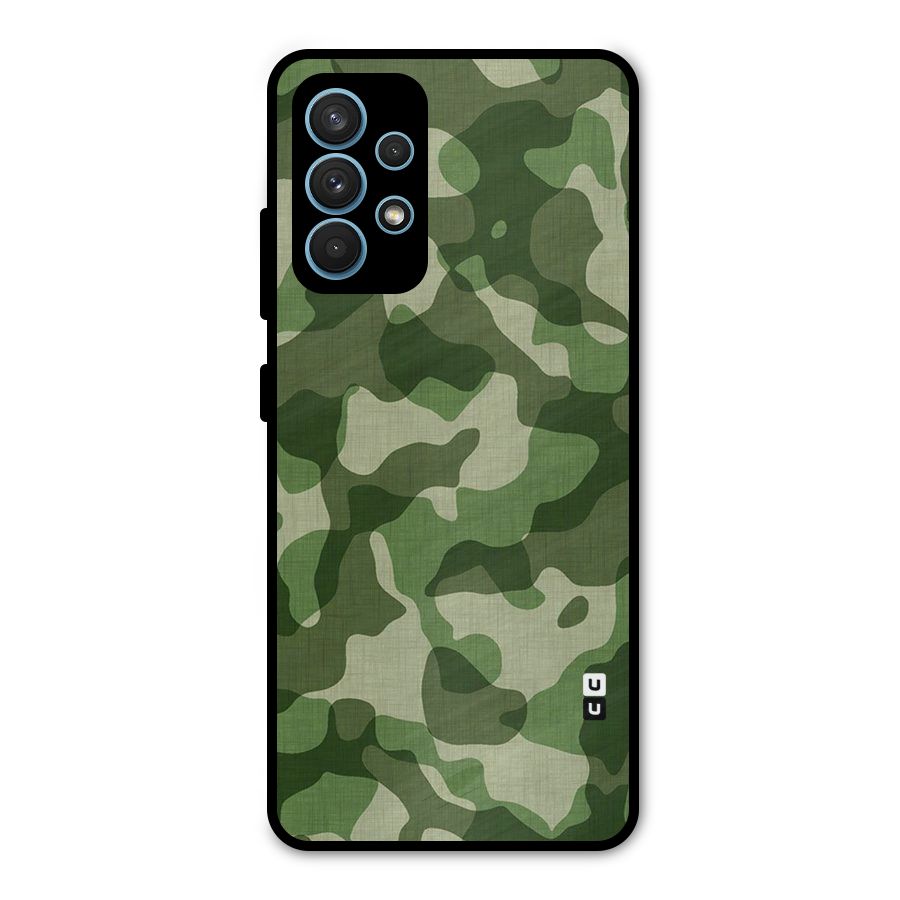Camouflage Pattern Art Metal Back Case for Galaxy A32