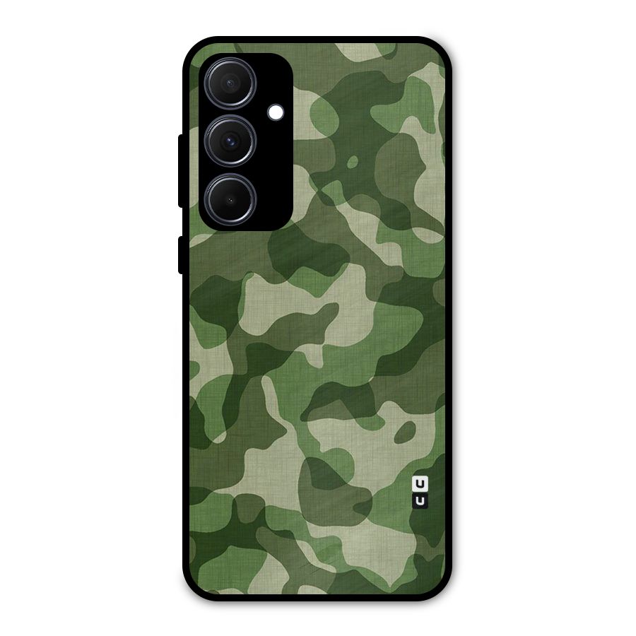 Camouflage Pattern Art Metal Back Case for Galaxy A35