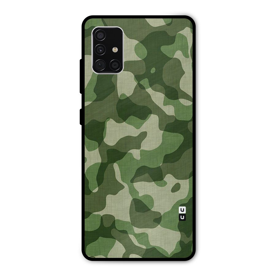Camouflage Pattern Art Metal Back Case for Galaxy A51