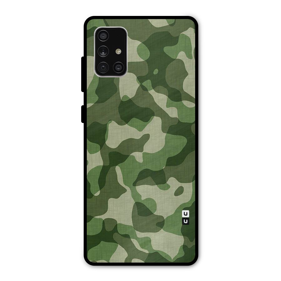 Camouflage Pattern Art Metal Back Case for Galaxy A71