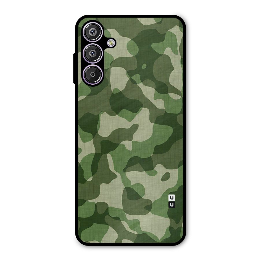 Camouflage Pattern Art Metal Back Case for Galaxy F15