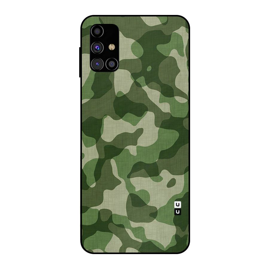 Camouflage Pattern Art Metal Back Case for Galaxy M31s