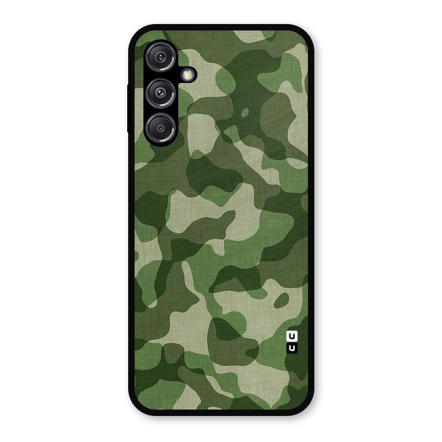 Camouflage Pattern Art Metal Back Case for Galaxy M34 5G