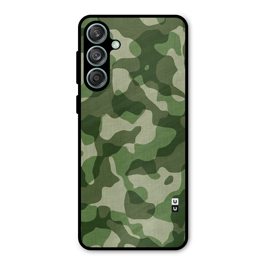 Camouflage Pattern Art Metal Back Case for Galaxy M55 5G