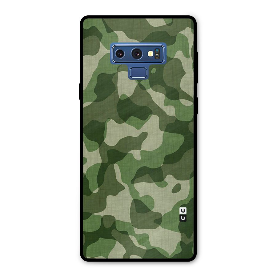Camouflage Pattern Art Metal Back Case for Galaxy Note 9