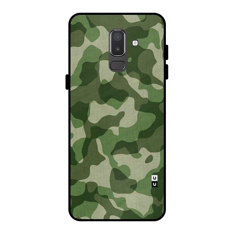 Camouflage Pattern Art Metal Back Case for Galaxy On8 (2018)