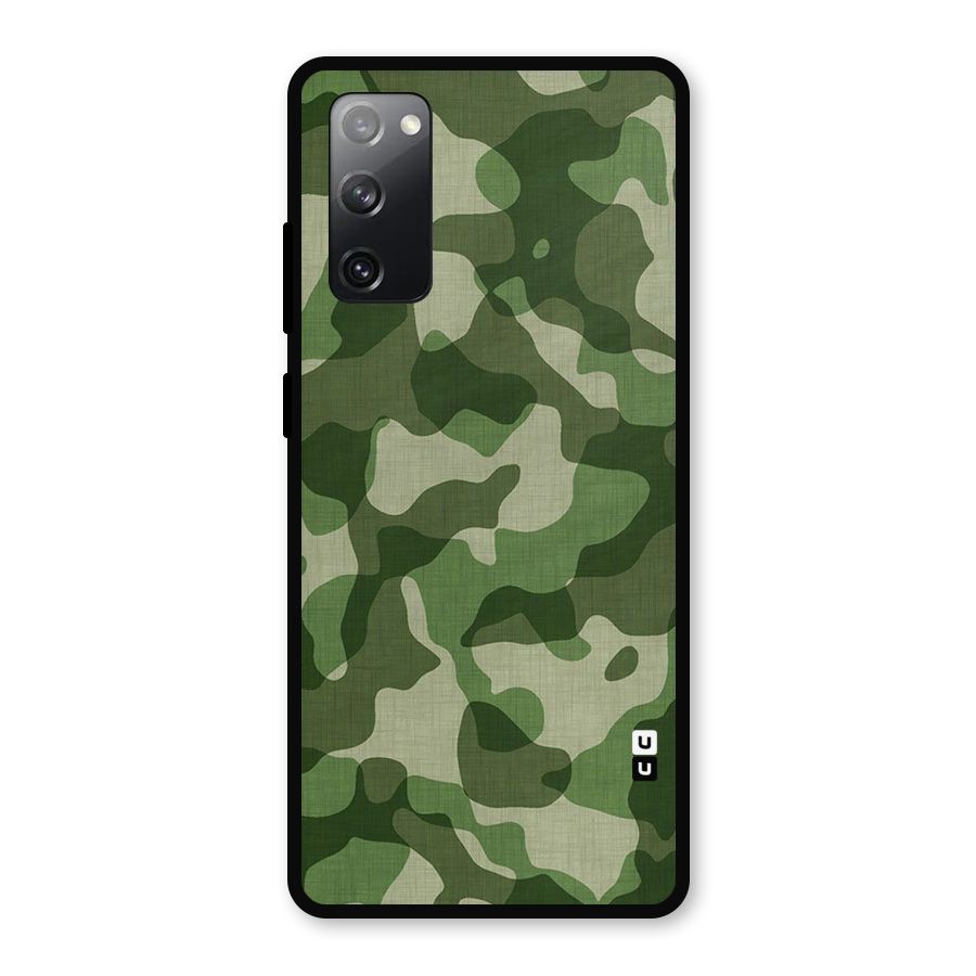 Camouflage Pattern Art Metal Back Case for Galaxy S20 FE 5G