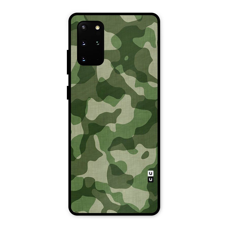 Camouflage Pattern Art Metal Back Case for Galaxy S20 Plus