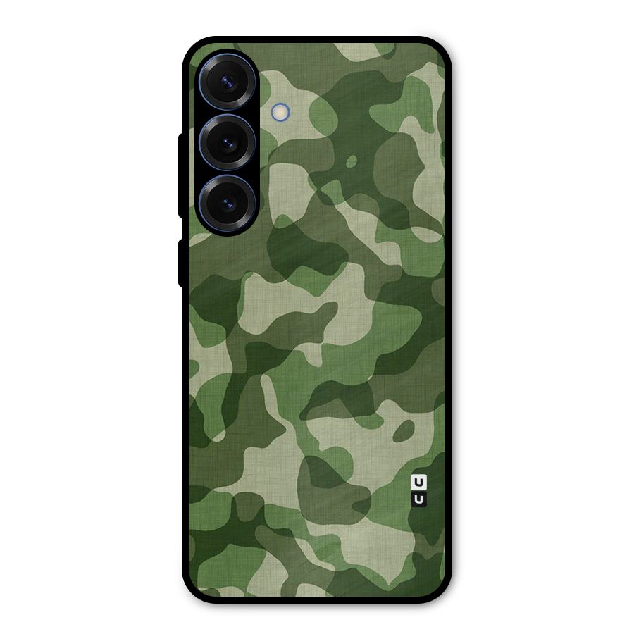 Camouflage Pattern Art Metal Back Case for Galaxy S25 Plus