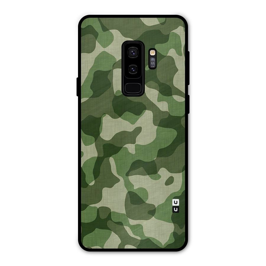 Camouflage Pattern Art Metal Back Case for Galaxy S9 Plus