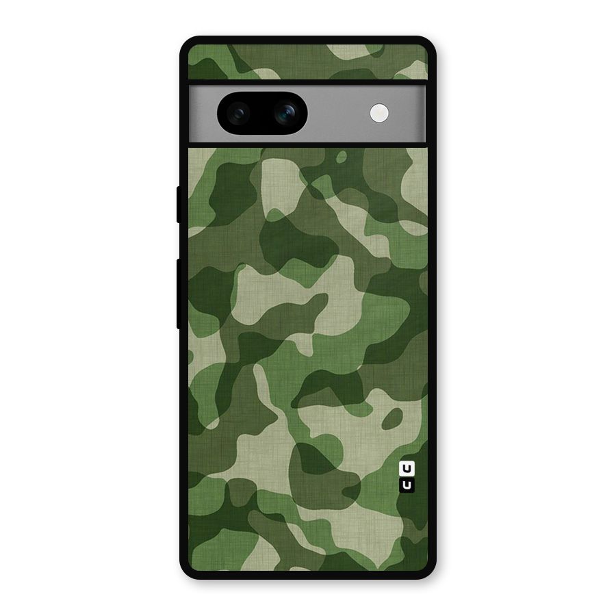 Camouflage Pattern Art Metal Back Case for Google Pixel 7a