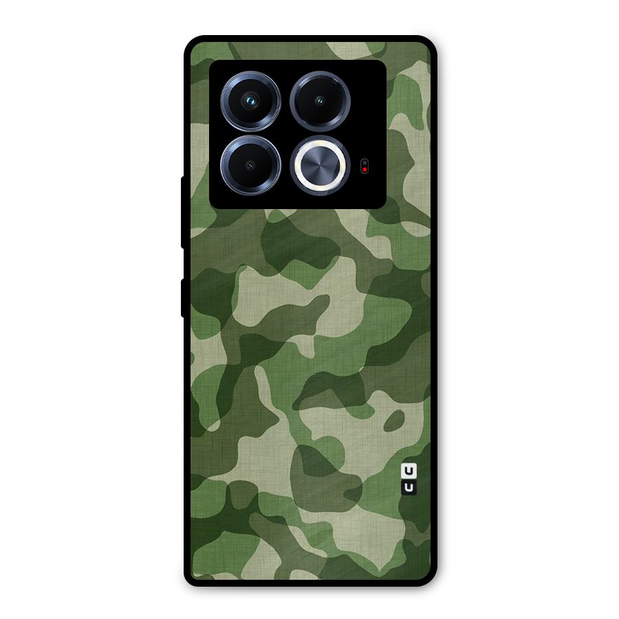 Camouflage Pattern Art Metal Back Case for Infinix Note 40 5G