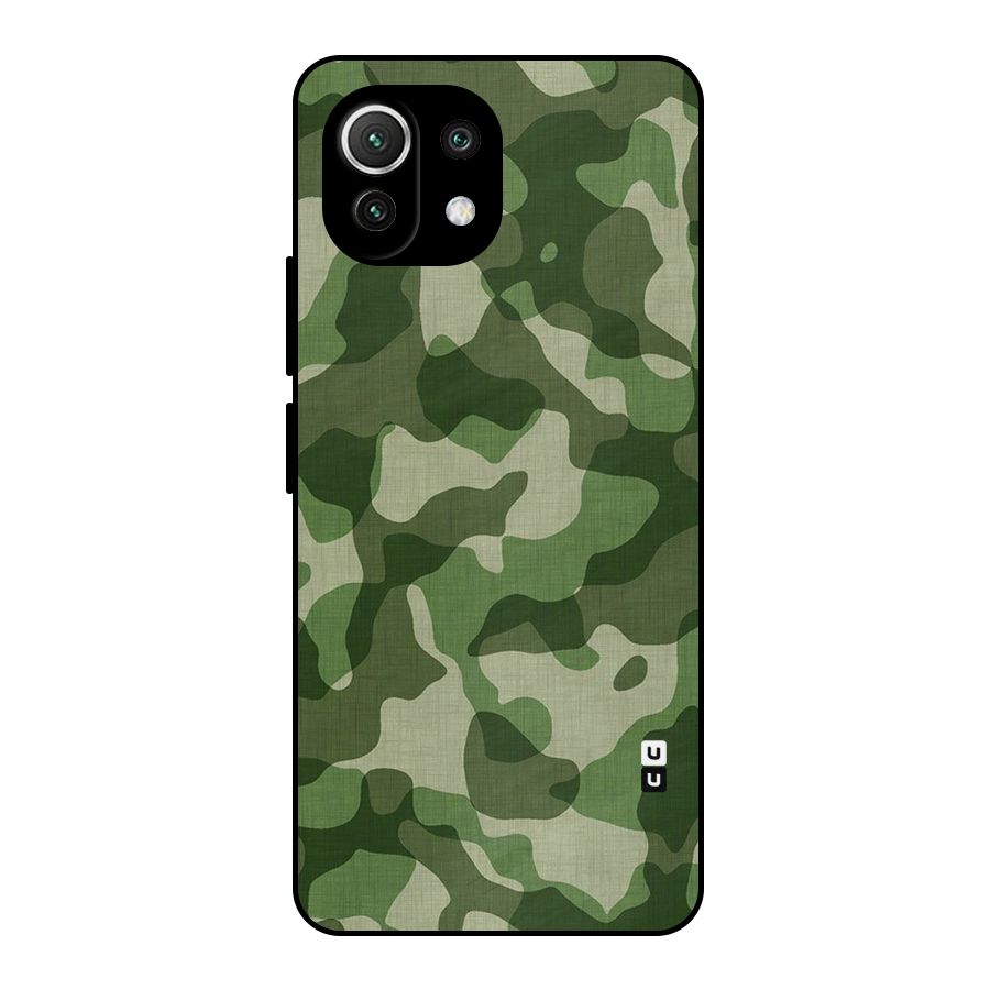 Camouflage Pattern Art Metal Back Case for Mi 11 Lite NE 5G