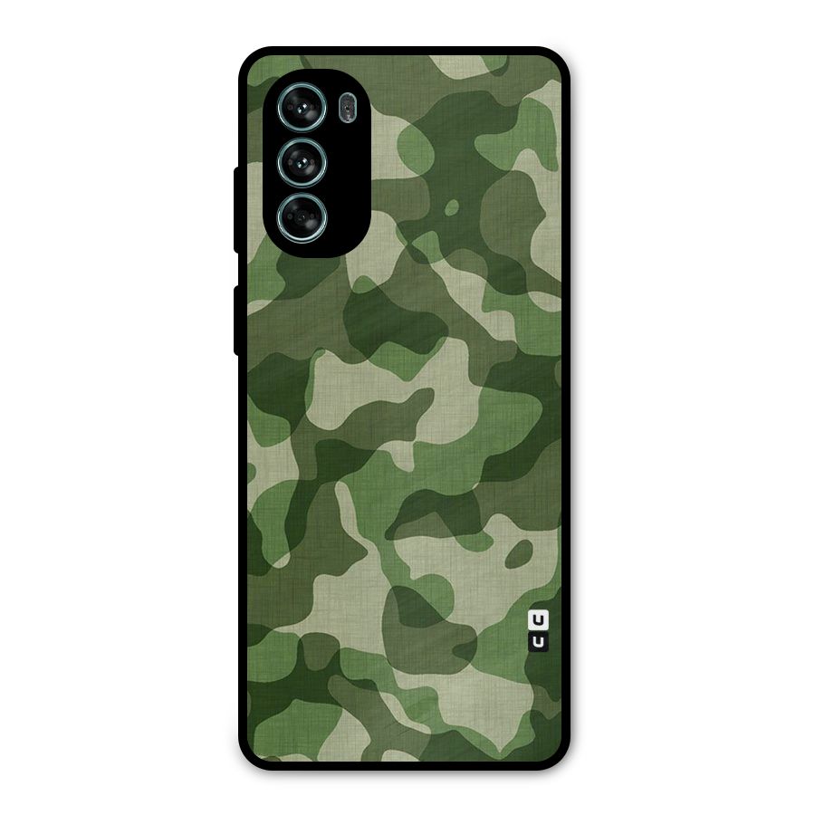 Camouflage Pattern Art Metal Back Case for Moto G62