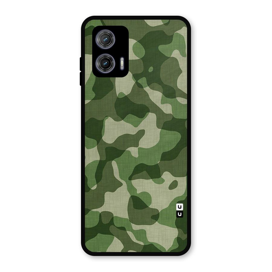 Camouflage Pattern Art Metal Back Case for Moto G73