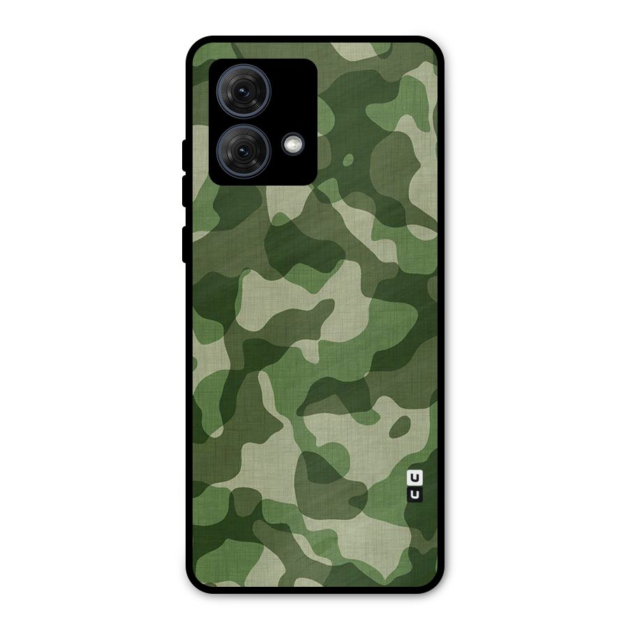 Camouflage Pattern Art Metal Back Case for Moto G84