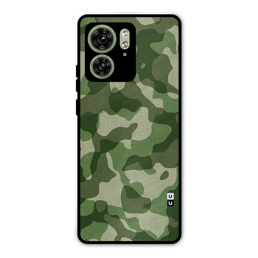 Camouflage Pattern Art Metal Back Case for Motorola Edge 40 5G