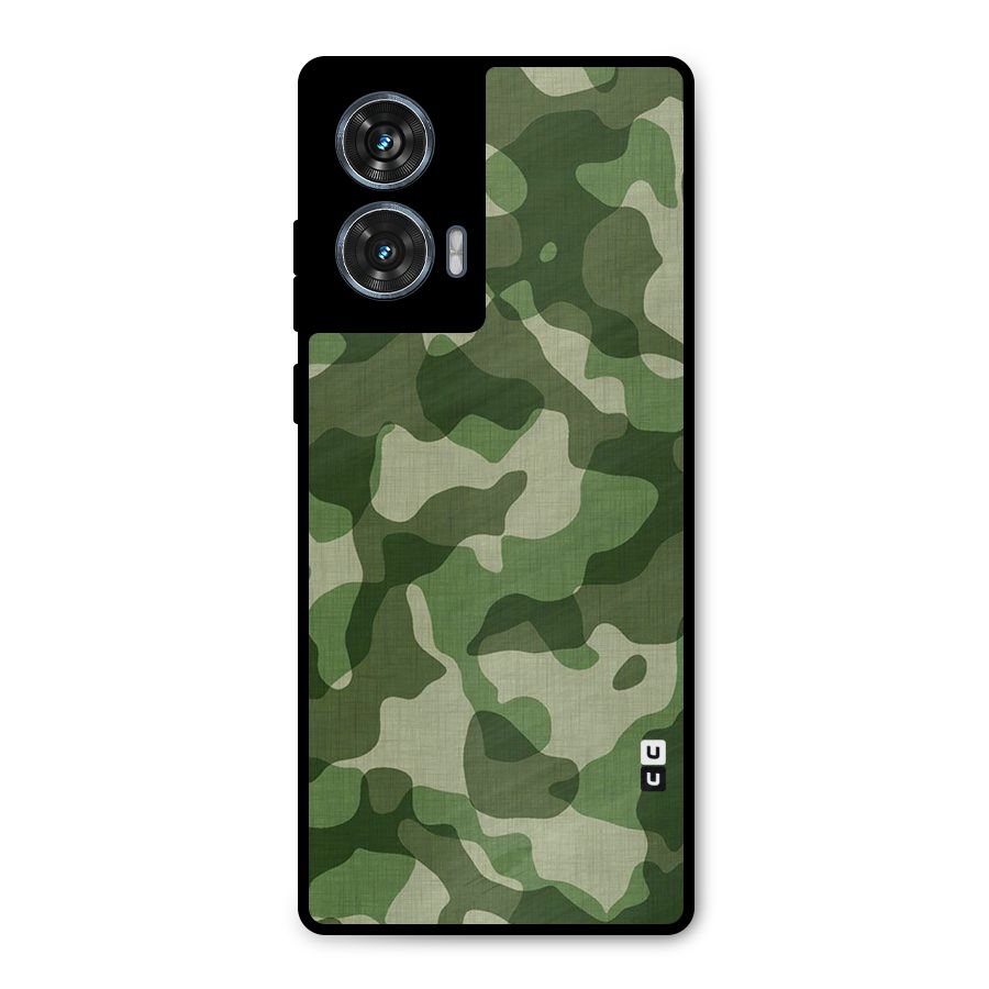 Camouflage Pattern Art Metal Back Case for Motorola Edge 50 Fusion