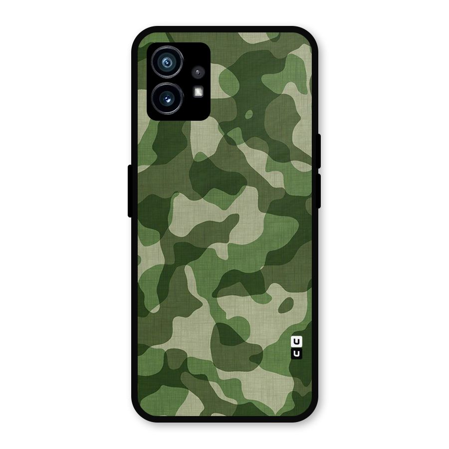 Camouflage Pattern Art Metal Back Case for Nothing Phone 1