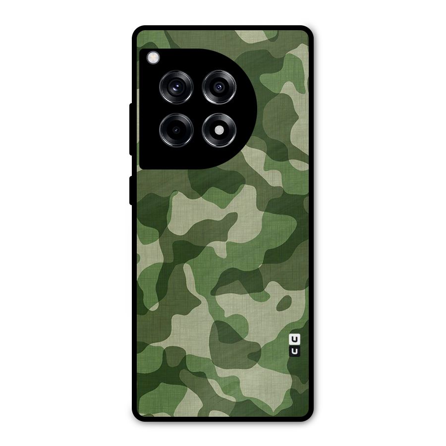 Camouflage Pattern Art Metal Back Case for OnePlus 12R