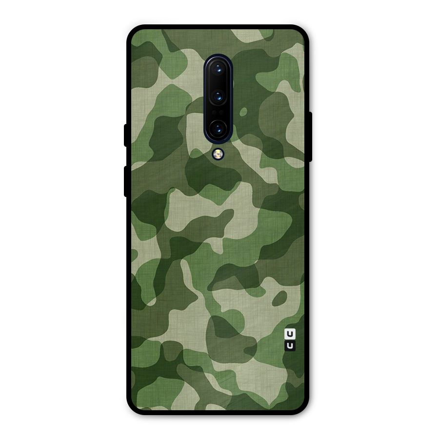 Camouflage Pattern Art Metal Back Case for OnePlus 7 Pro