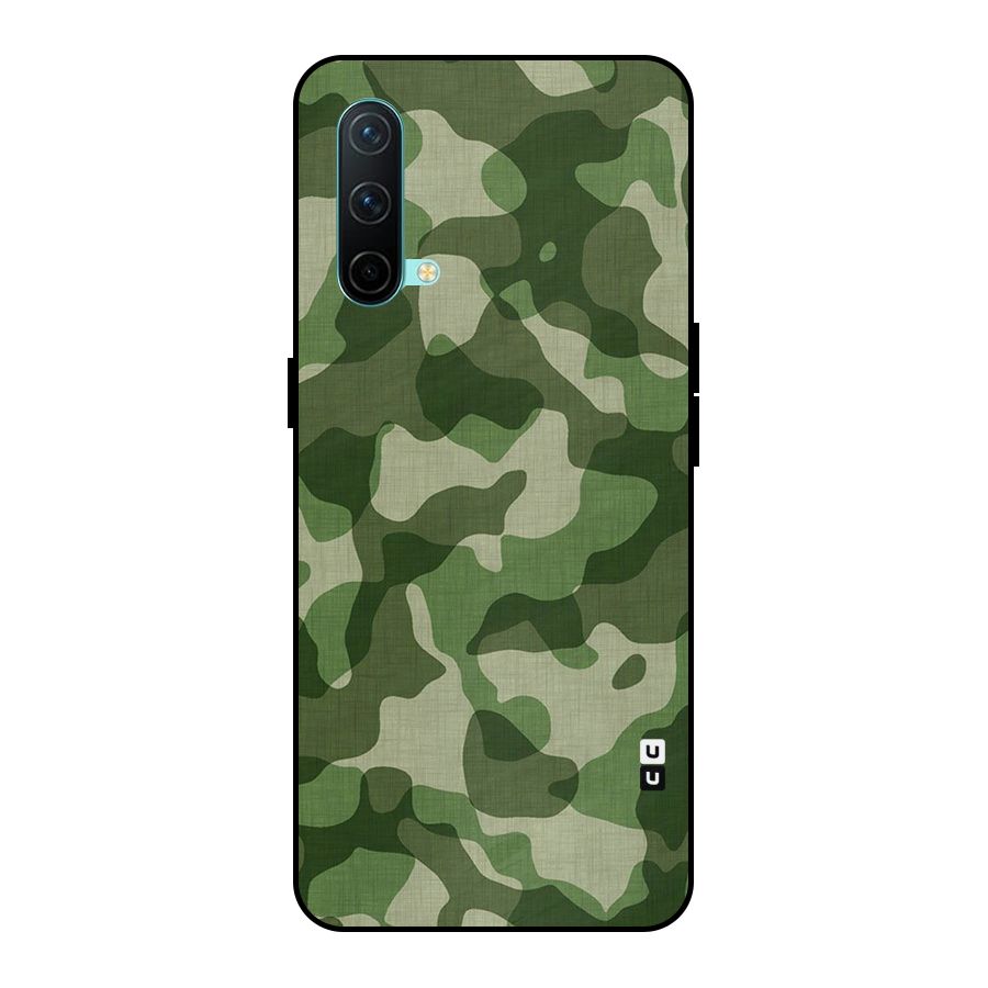 Camouflage Pattern Art Metal Back Case for OnePlus Nord CE 5G