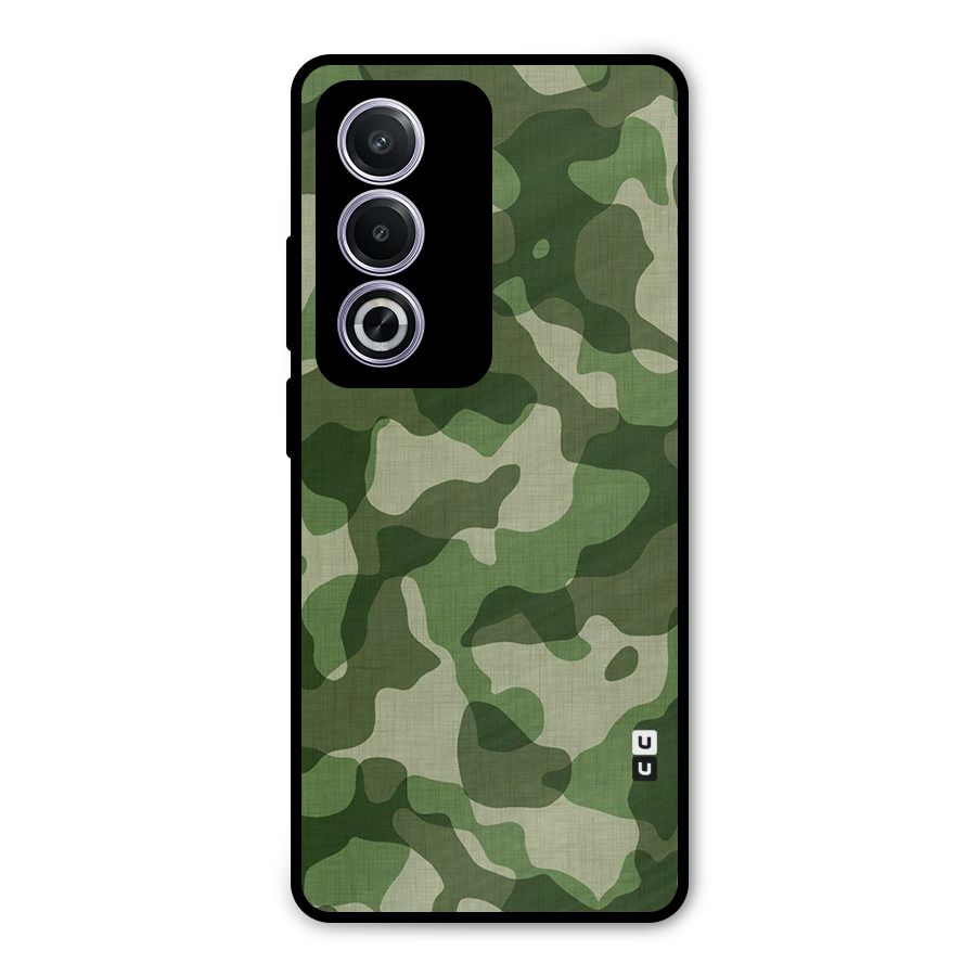 Camouflage Pattern Art Metal Back Case for Oppo A3 Pro
