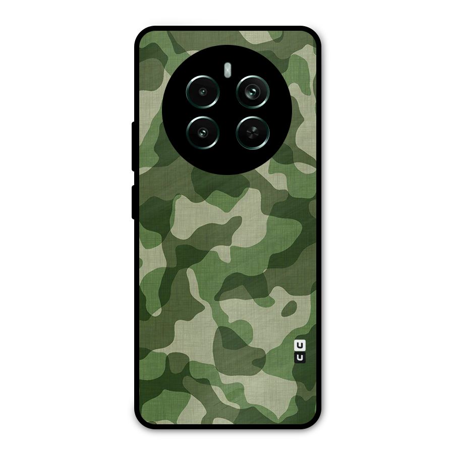 Camouflage Pattern Art Metal Back Case for Realme 12 Pro Plus