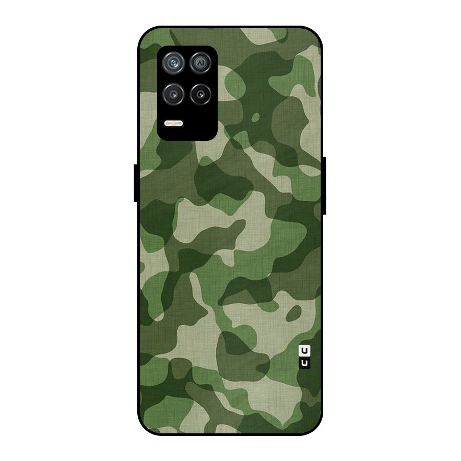 Camouflage Pattern Art Metal Back Case for Realme 9 5G