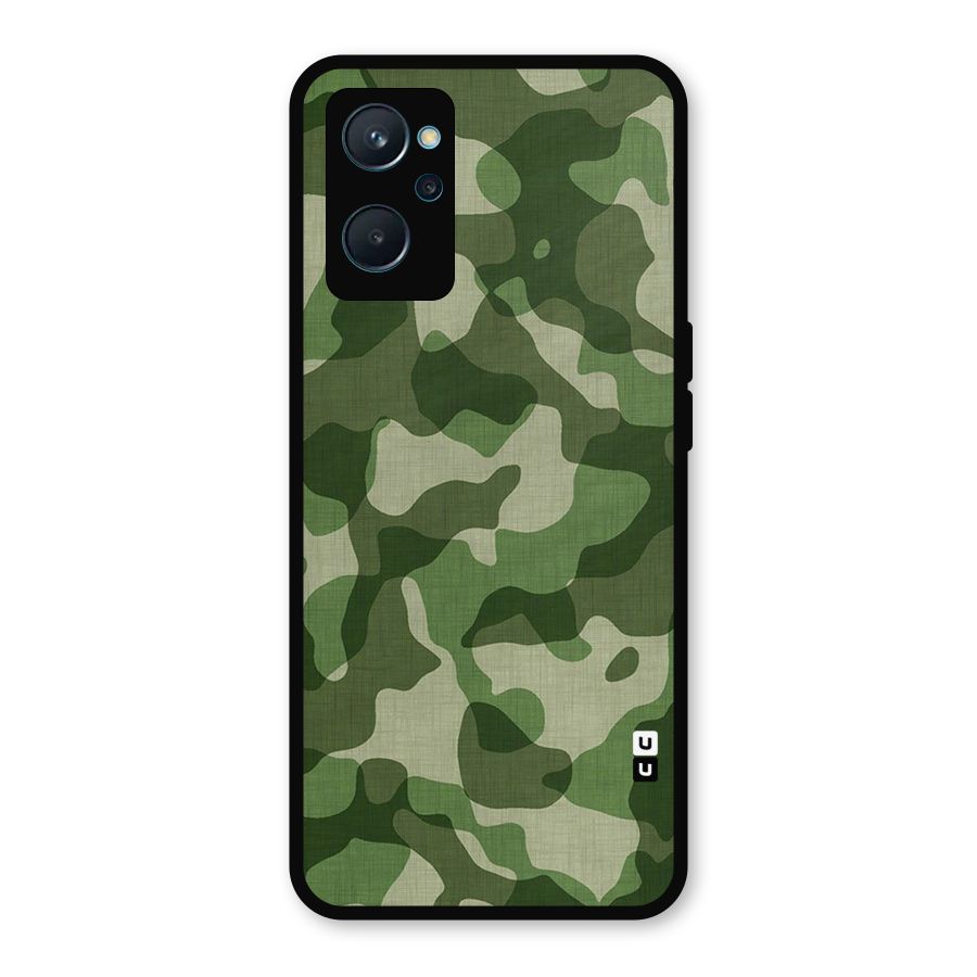 Camouflage Pattern Art Metal Back Case for Realme 9i