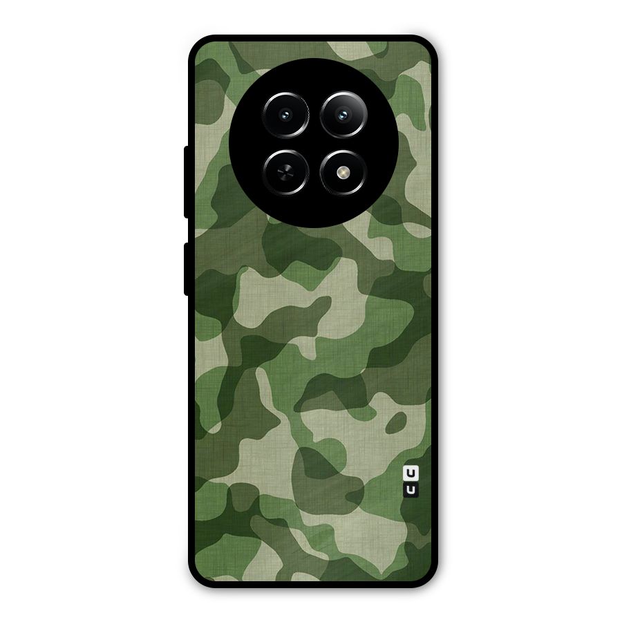 Camouflage Pattern Art Metal Back Case for Realme Narzo 70x 5G