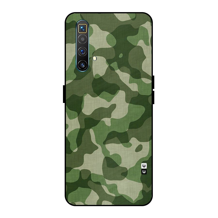 Camouflage Pattern Art Metal Back Case for Realme X3