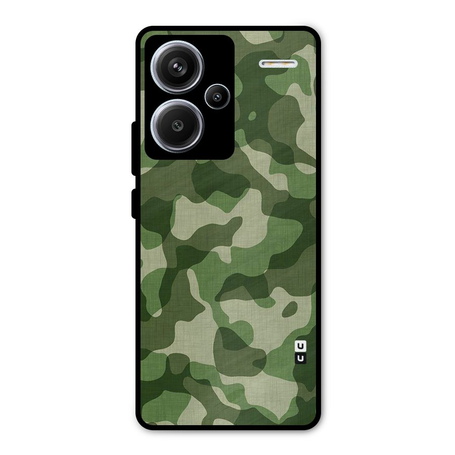 Camouflage Pattern Art Metal Back Case for Redmi Note 13 Pro Plus