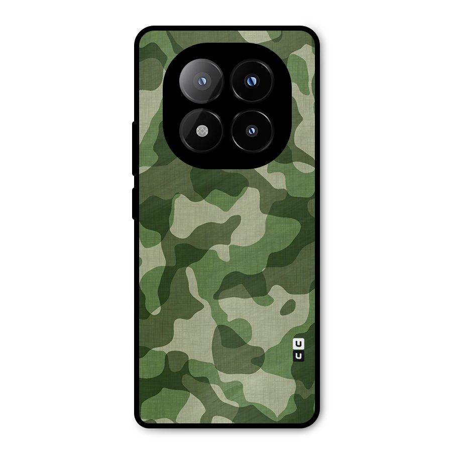 Camouflage Pattern Art Metal Back Case for Redmi Note 14 Pro Plus 5G