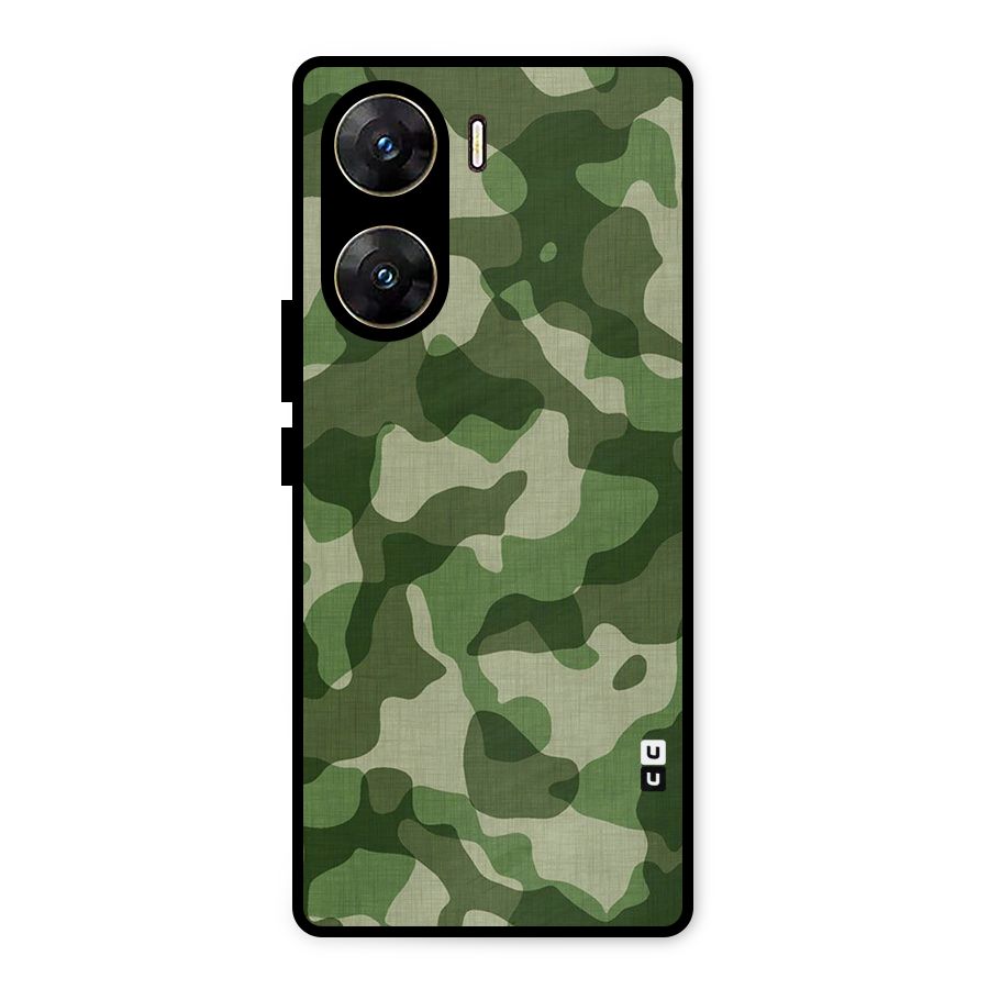 Camouflage Pattern Art Metal Back Case for Vivo V29e