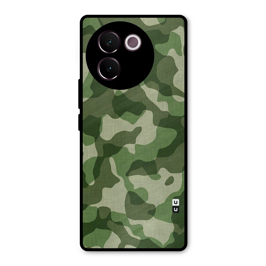 Camouflage Pattern Art Metal Back Case for Vivo V30e