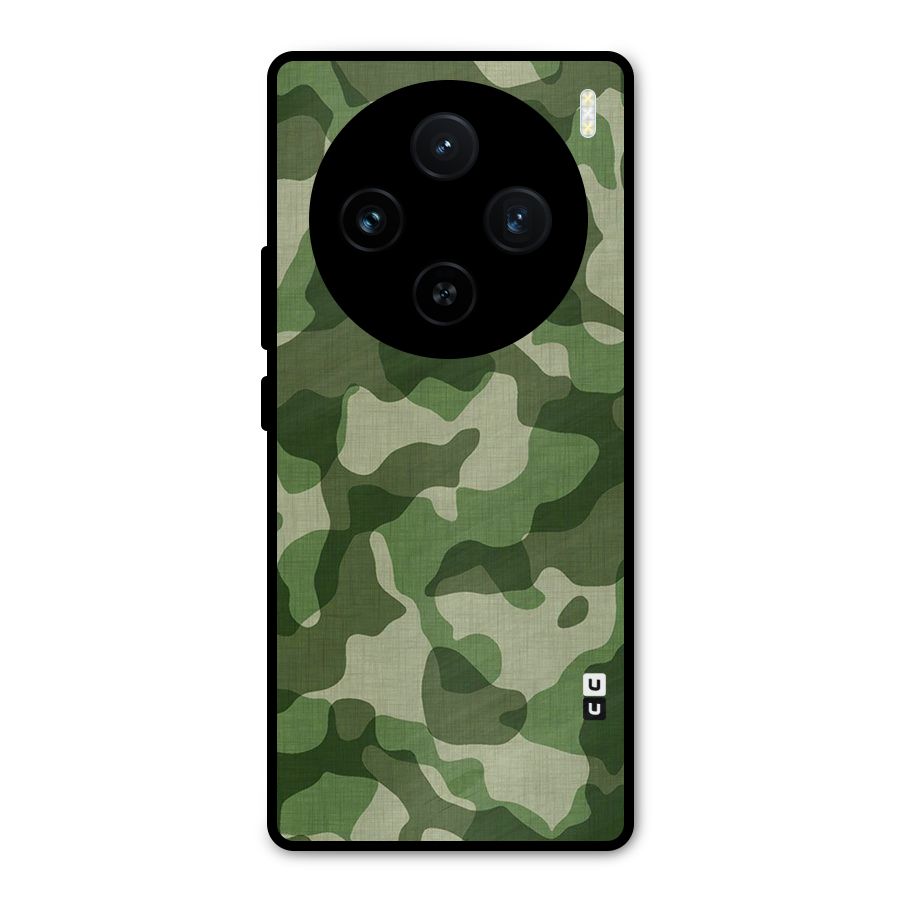 Camouflage Pattern Art Metal Back Case for Vivo X100