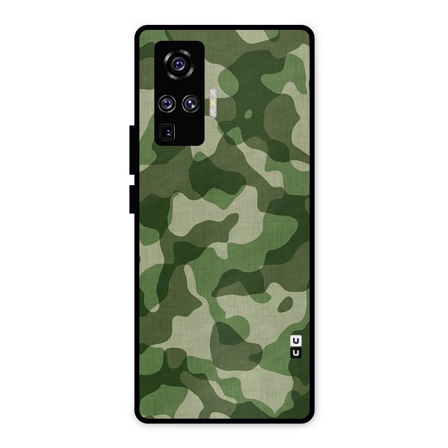 Camouflage Pattern Art Metal Back Case for Vivo X50 Pro