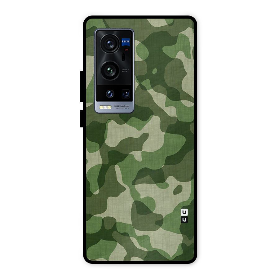 Camouflage Pattern Art Metal Back Case for Vivo X60 Pro Plus