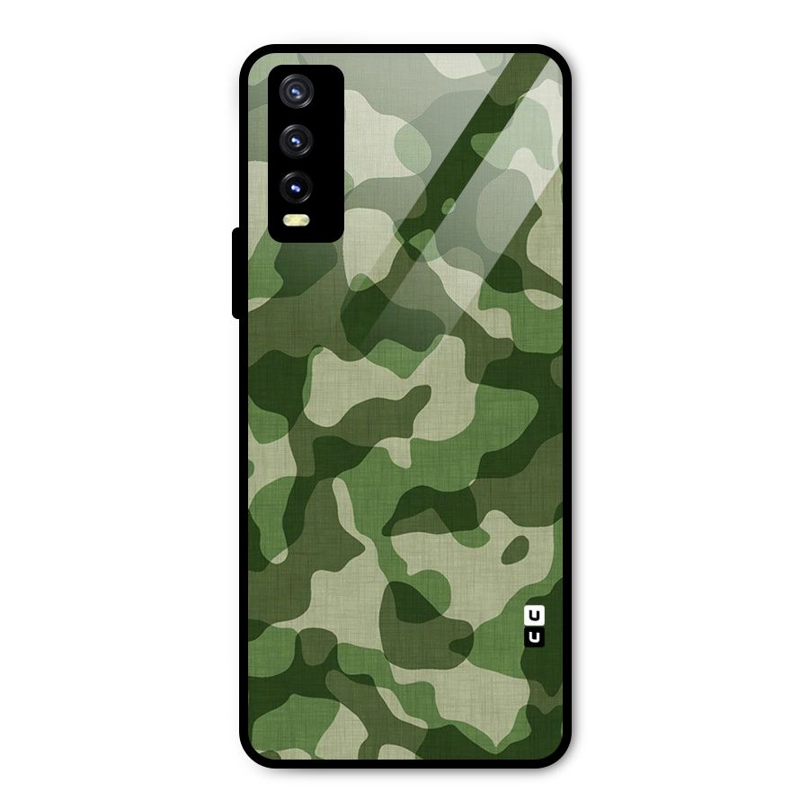 Camouflage Pattern Art Metal Back Case for Vivo Y20 2021