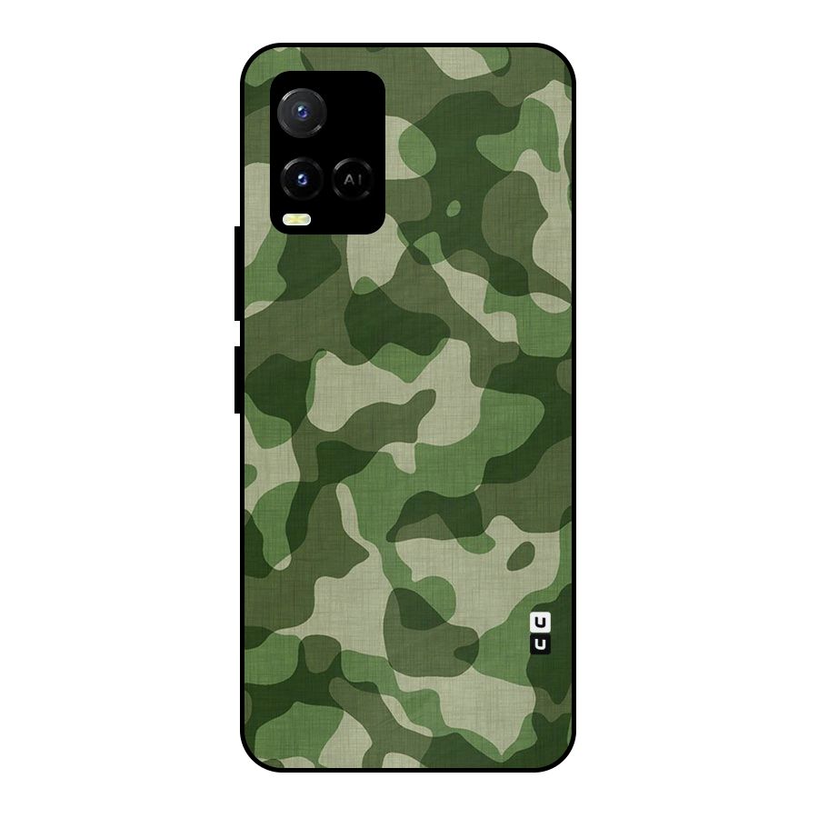 Camouflage Pattern Art Metal Back Case for Vivo Y21