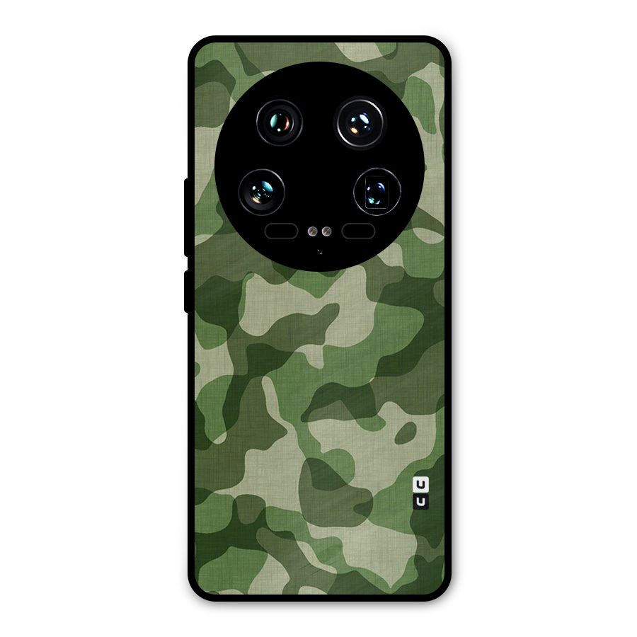 Camouflage Pattern Art Metal Back Case for Xiaomi 14 Ultra
