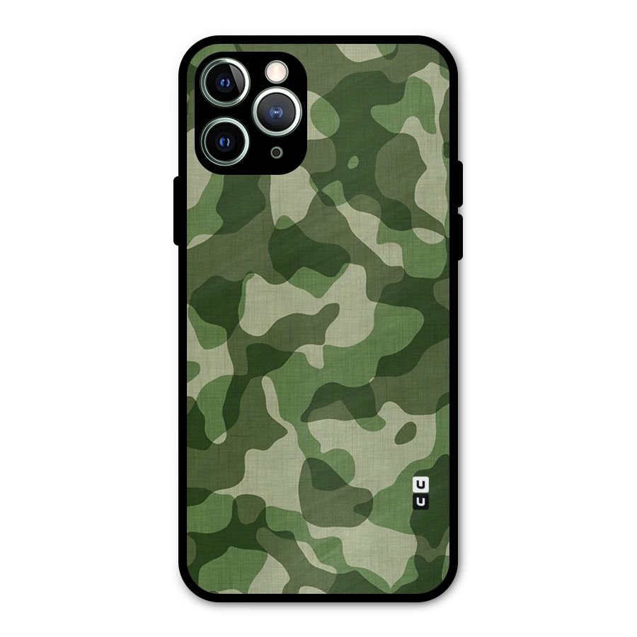 Camouflage Pattern Art Metal Back Case for iPhone 11 Pro Max